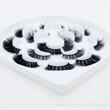 7 Pair 3D Mink False Eyelashes With Flower Trays Packaging